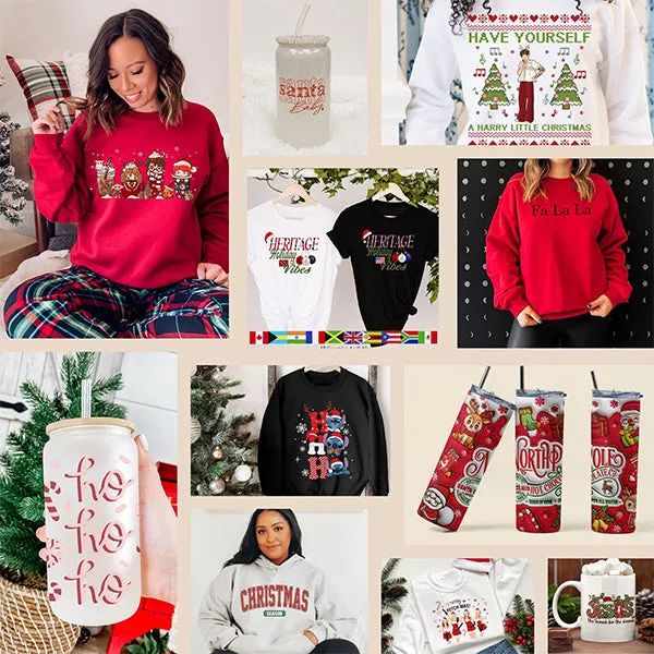 North Pole University Front and Back Sweatshirt - Christmas Sweatshirt - Sizes S to 5XL