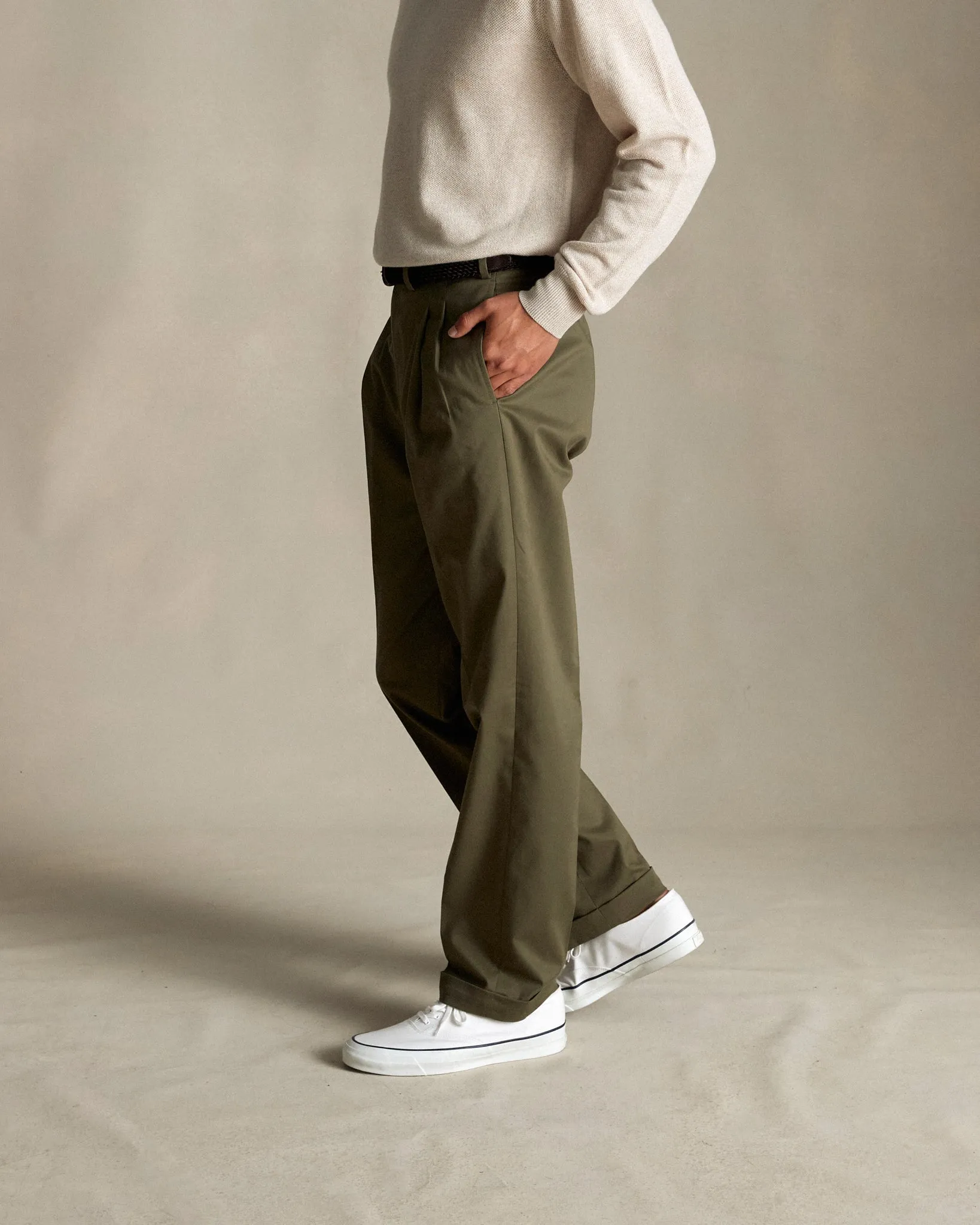 Olive Classic Chino Trousers