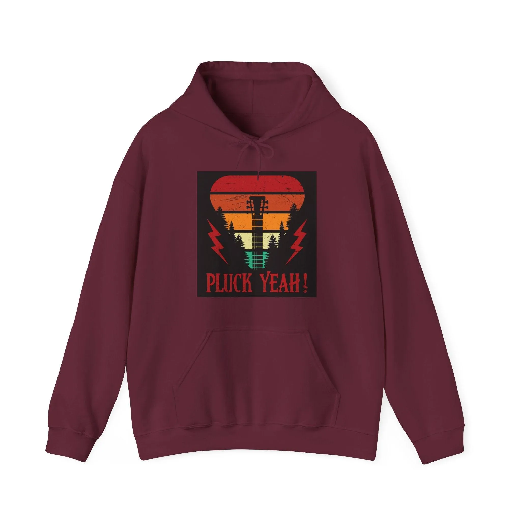 Pluck Yeah! Guitar Neck Unisex Heavy Blend™ Hooded Sweatshirt