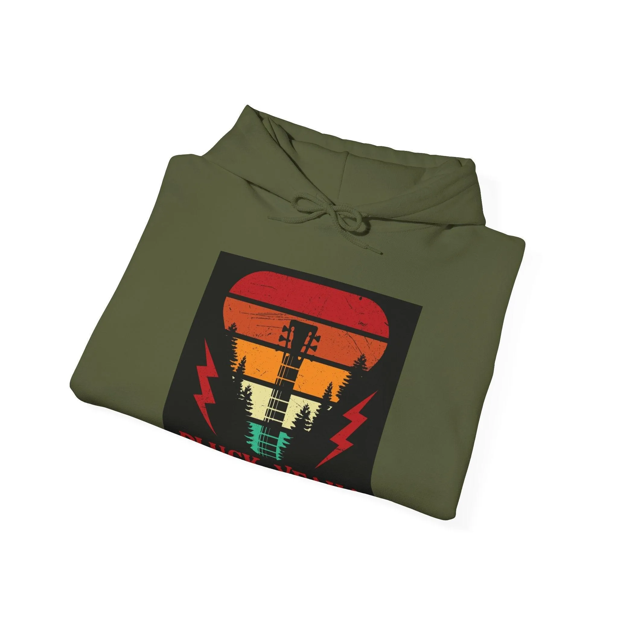 Pluck Yeah! Guitar Neck Unisex Heavy Blend™ Hooded Sweatshirt
