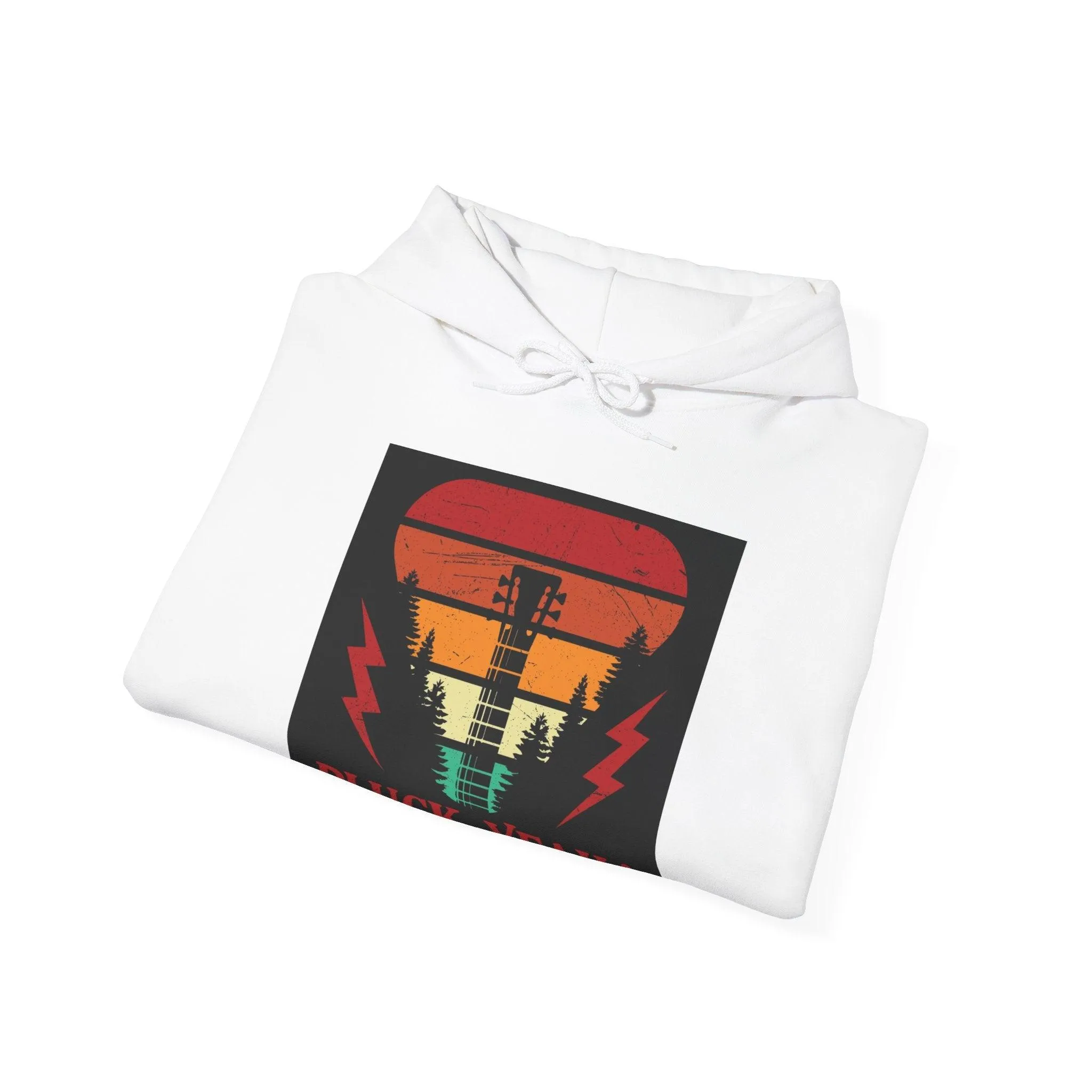 Pluck Yeah! Guitar Neck Unisex Heavy Blend™ Hooded Sweatshirt
