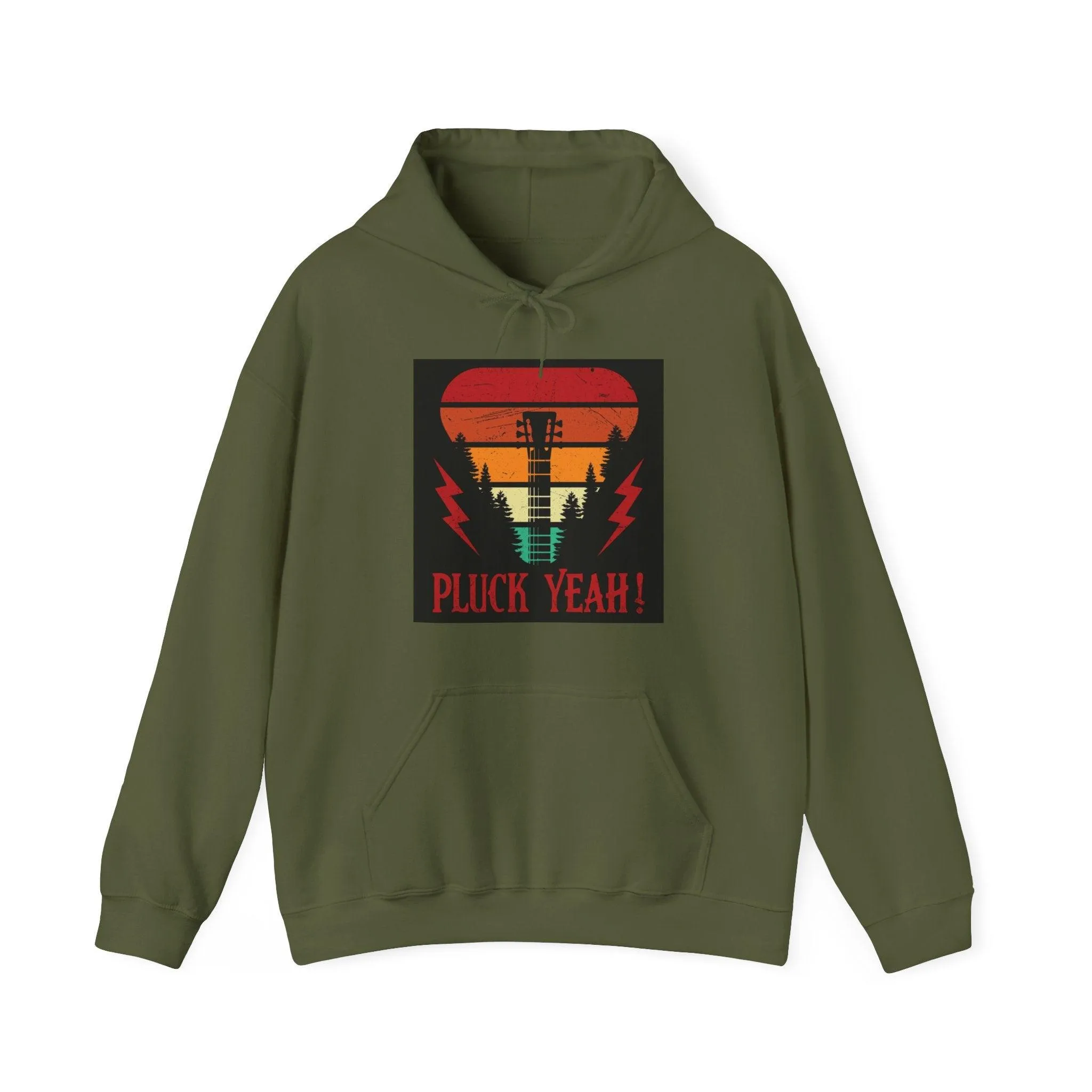 Pluck Yeah! Guitar Neck Unisex Heavy Blend™ Hooded Sweatshirt