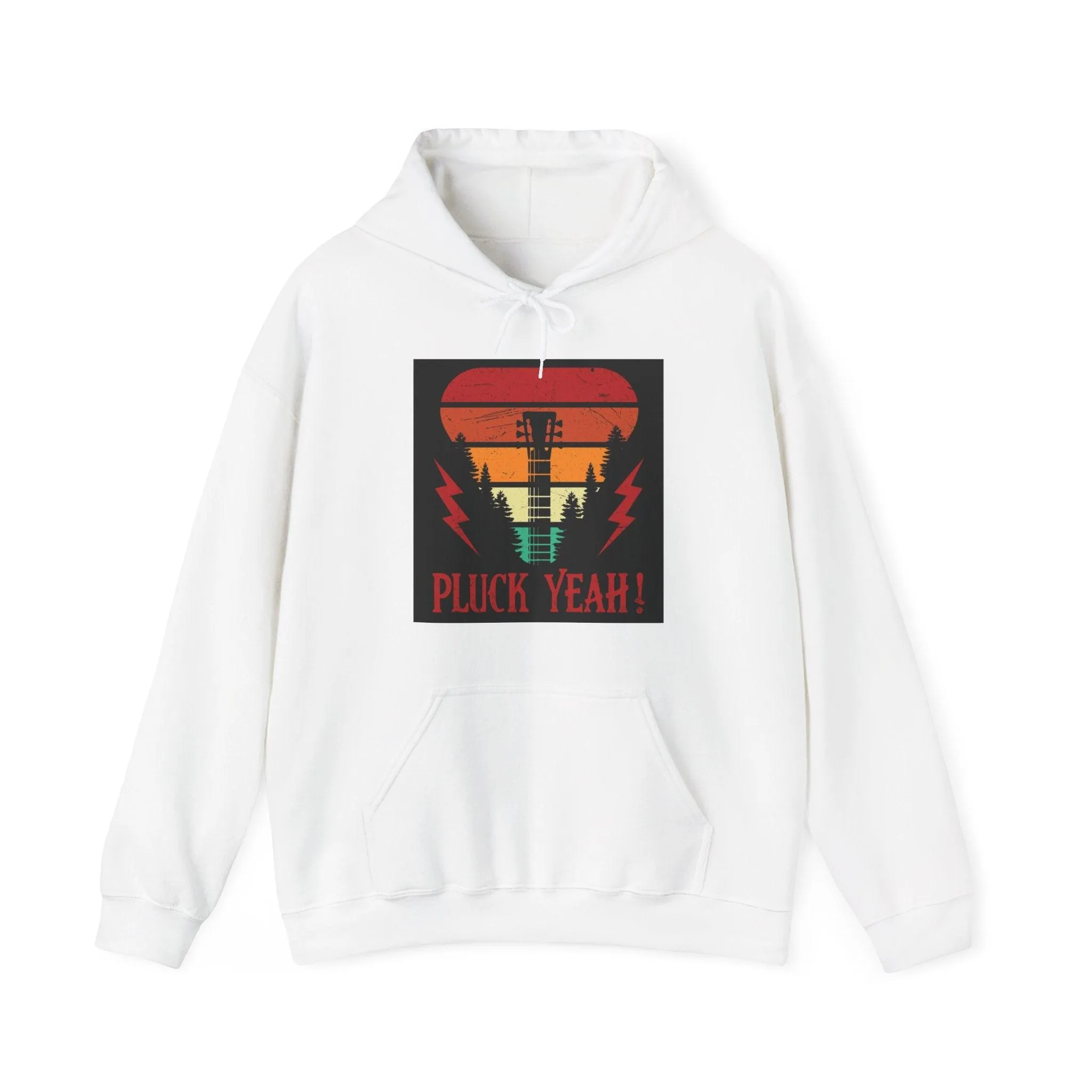 Pluck Yeah! Guitar Neck Unisex Heavy Blend™ Hooded Sweatshirt