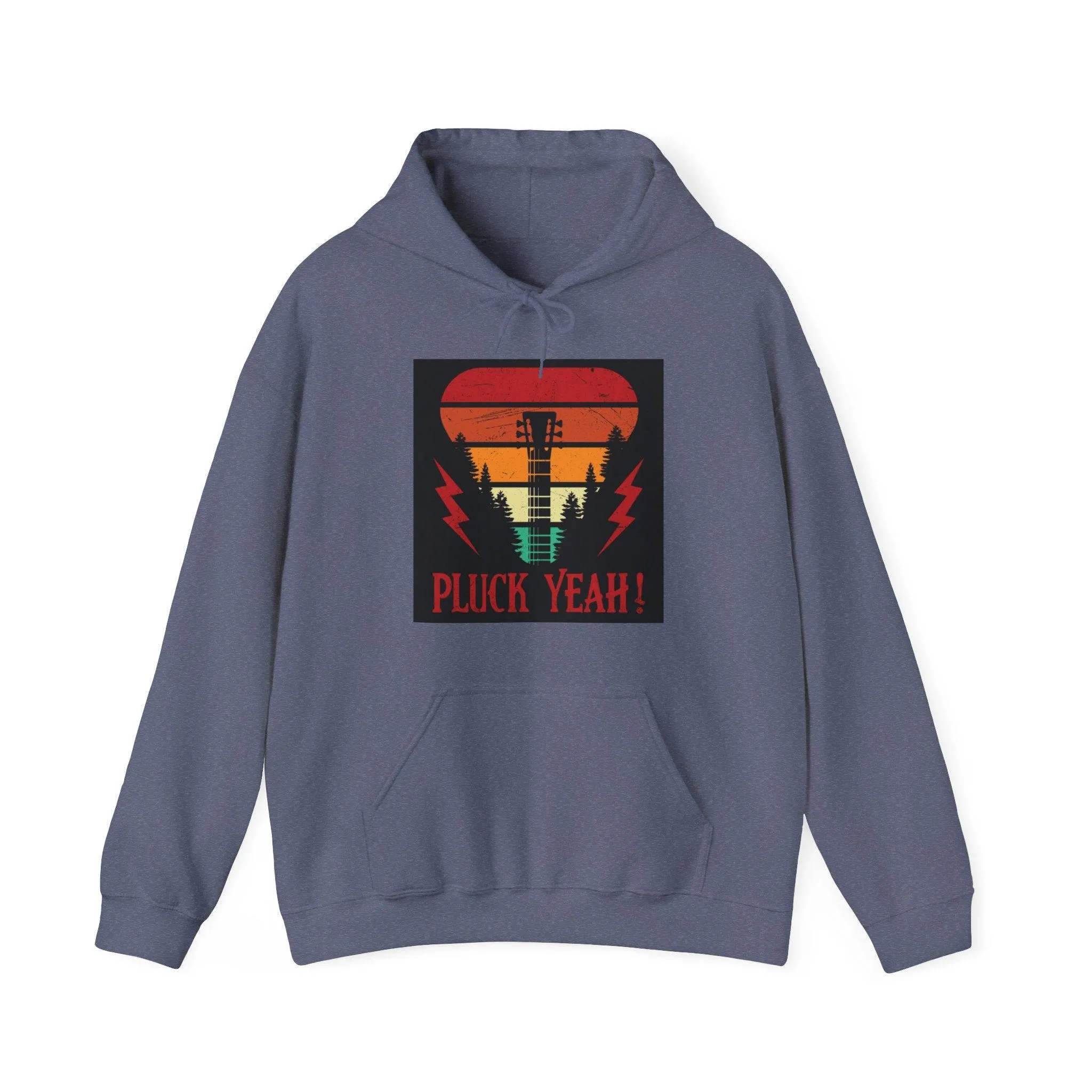 Pluck Yeah! Guitar Neck Unisex Heavy Blend™ Hooded Sweatshirt