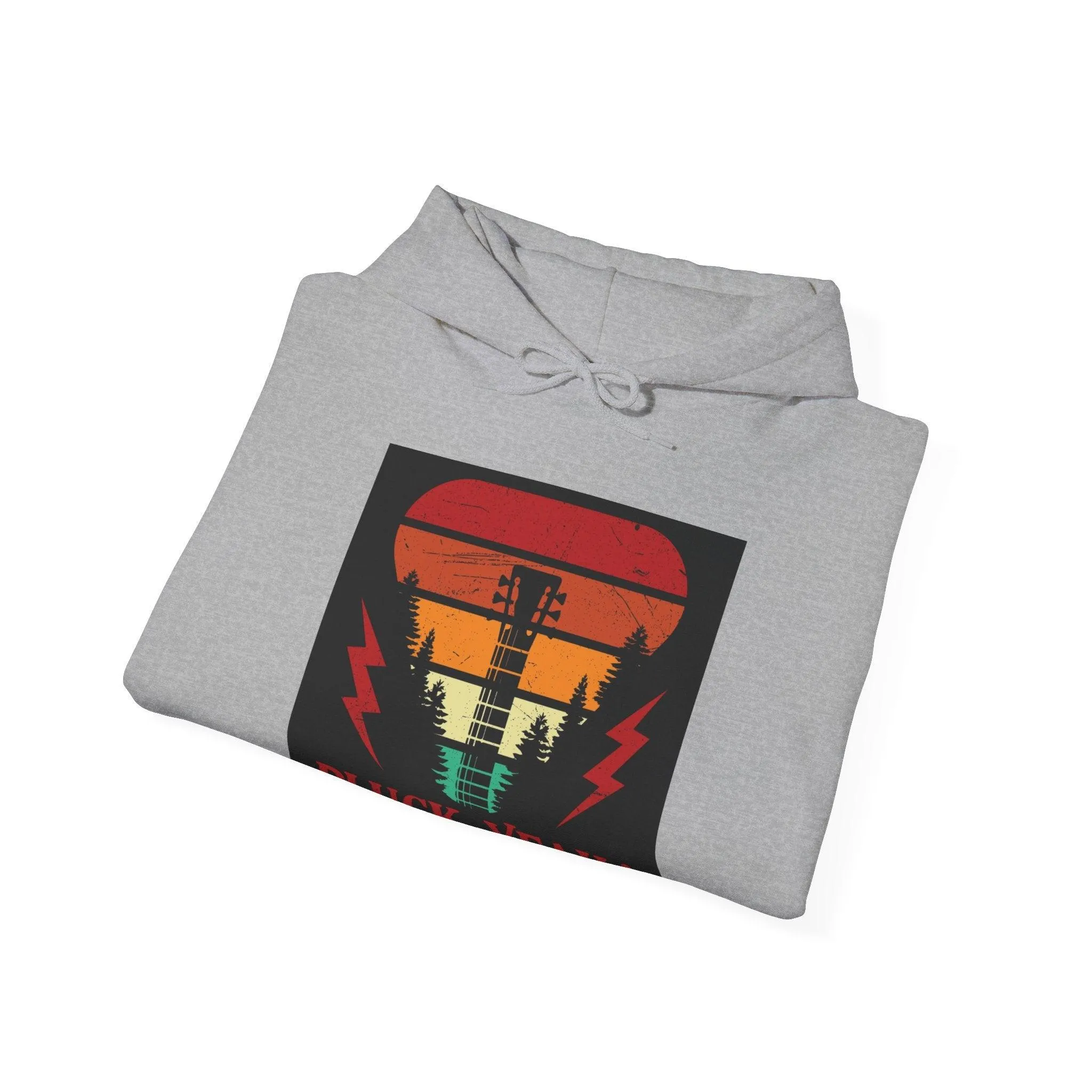 Pluck Yeah! Guitar Neck Unisex Heavy Blend™ Hooded Sweatshirt
