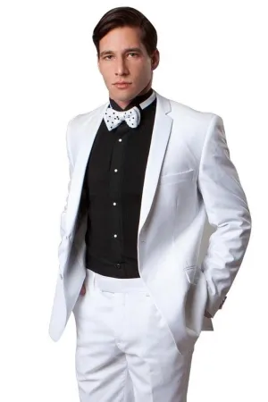 "Elevate Your Special Occasions: Bryan Michaels' White Tuxedo for Prom and Wedding"