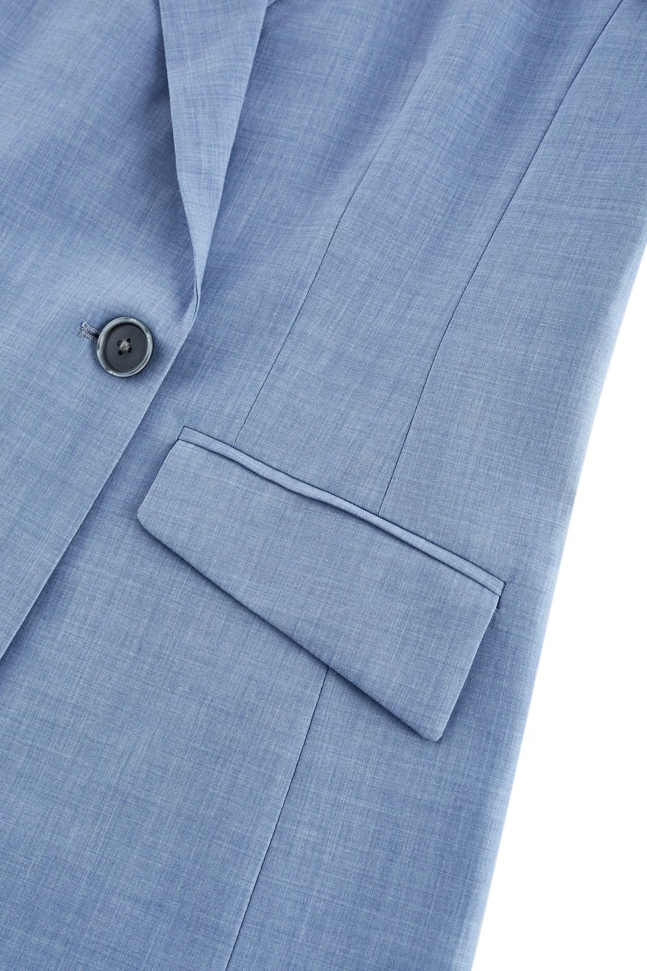 Rayon Blend Double -Breasted Suit Blazer