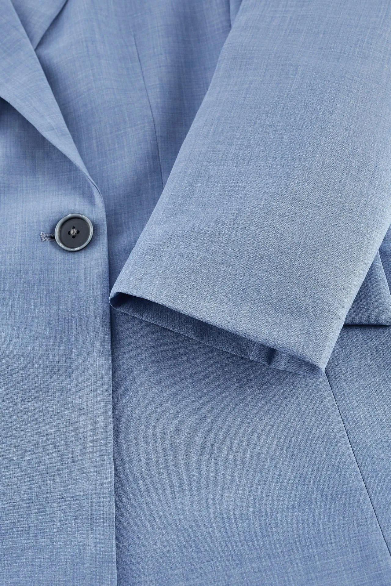 Rayon Blend Double -Breasted Suit Blazer