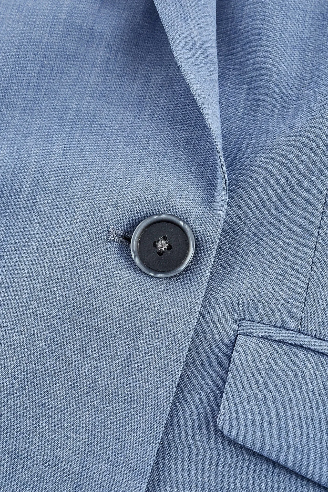 Rayon Blend Double -Breasted Suit Blazer