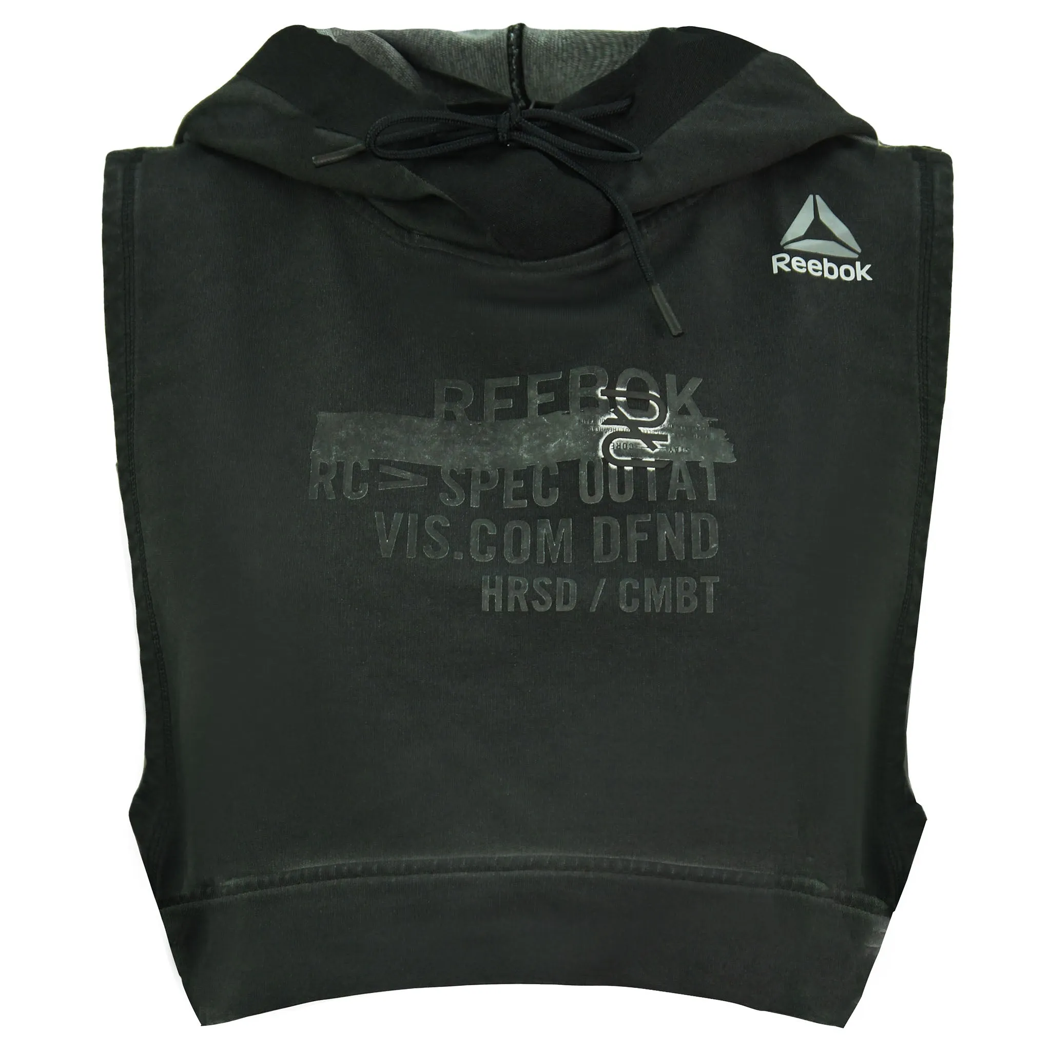 Reebok Combat Glory Womens Black Cropped Hoodie