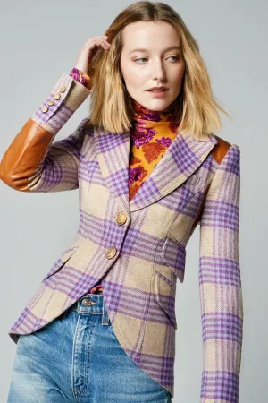 Rifle Patch Equestrian Blazer Orchid Plaid