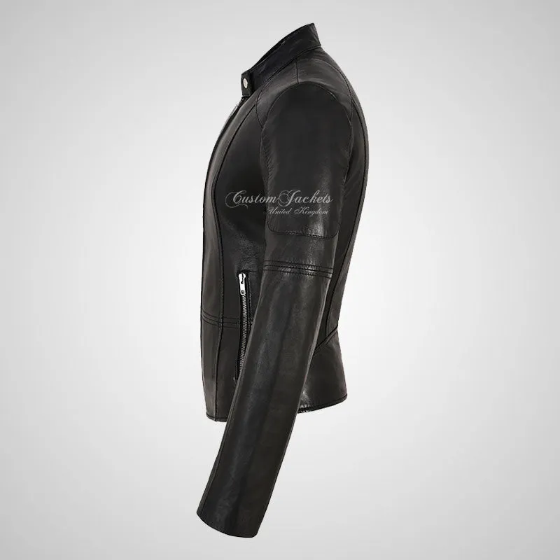 SERAPHINA Ladies Leather Biker Style Jacket