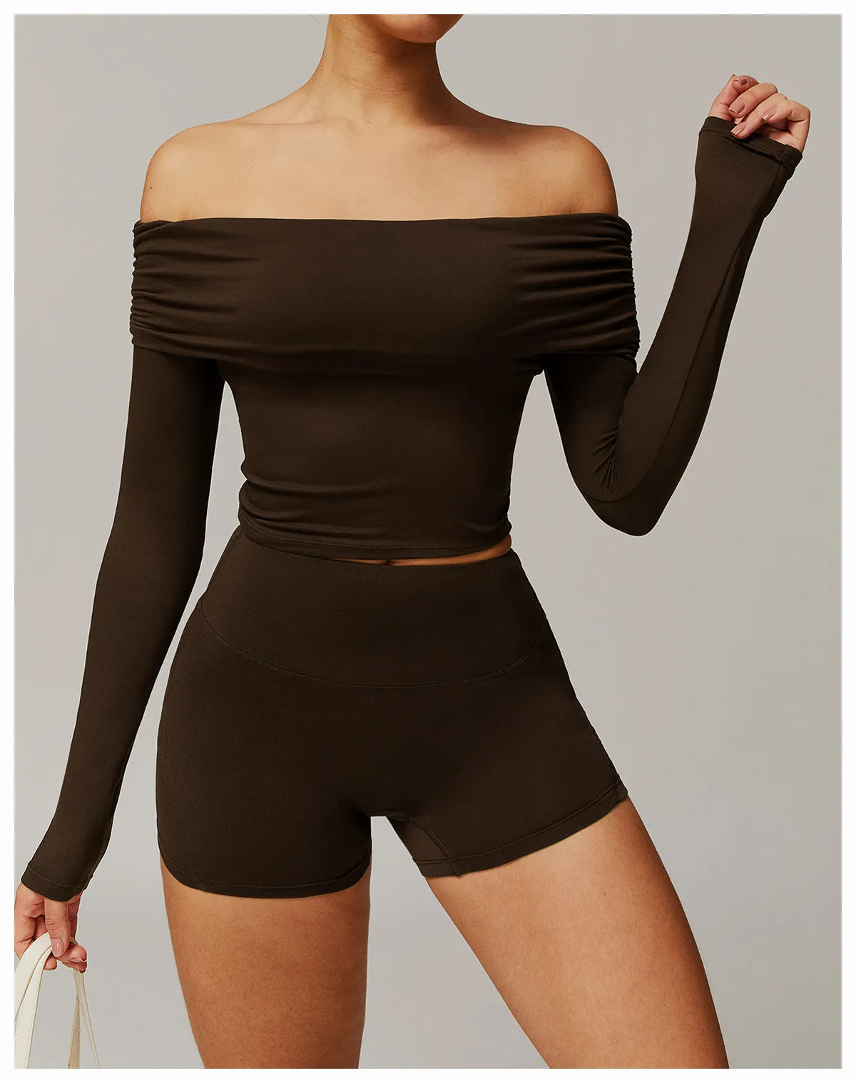 Shoulder Versatile Dance Long Sleeve