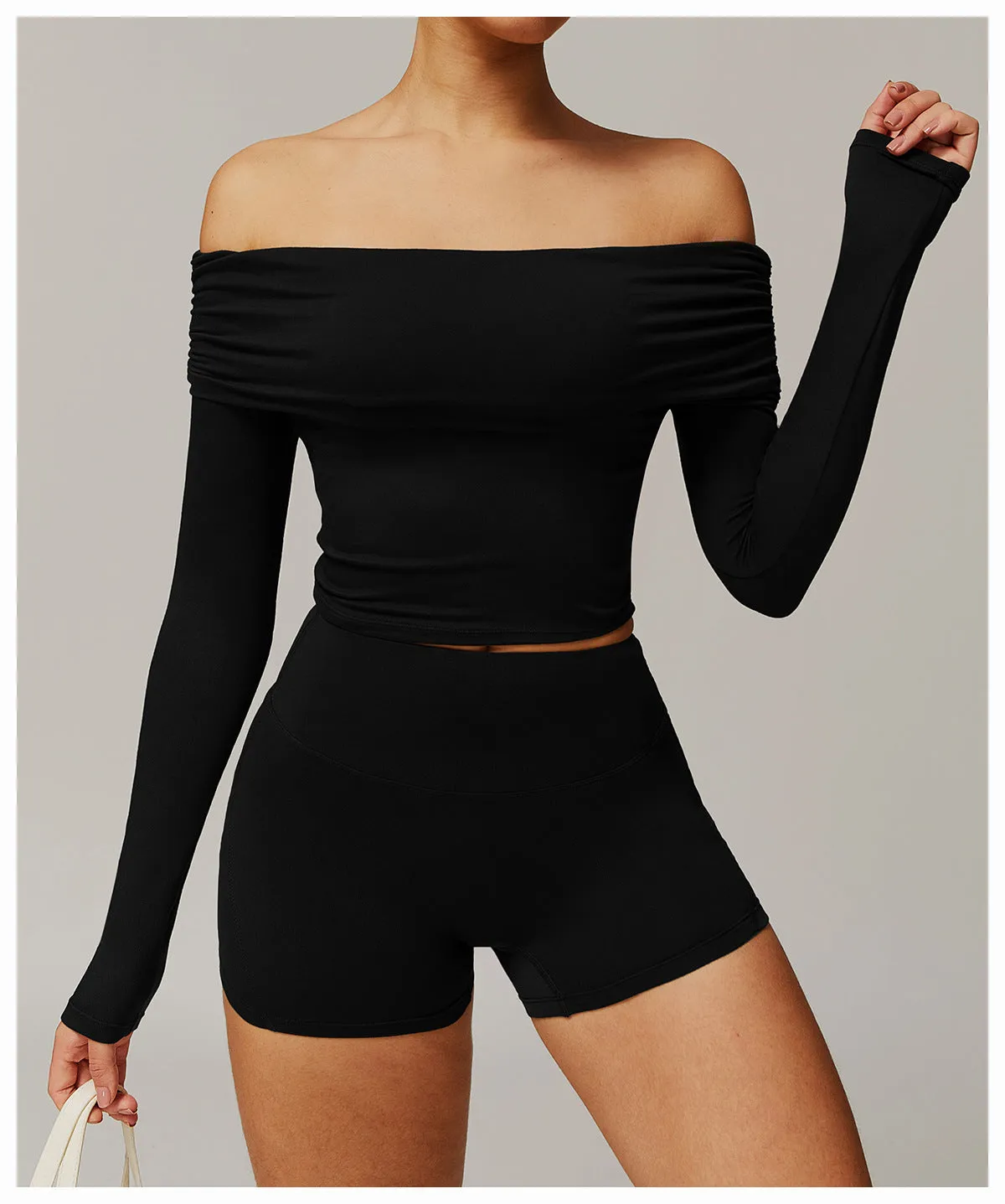 Shoulder Versatile Dance Long Sleeve