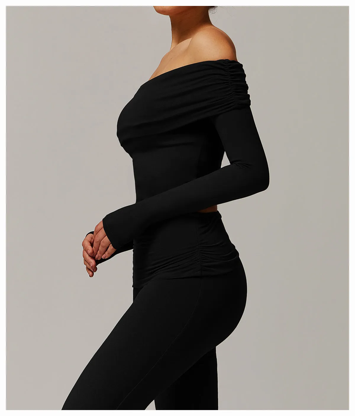 Shoulder Versatile Dance Long Sleeve