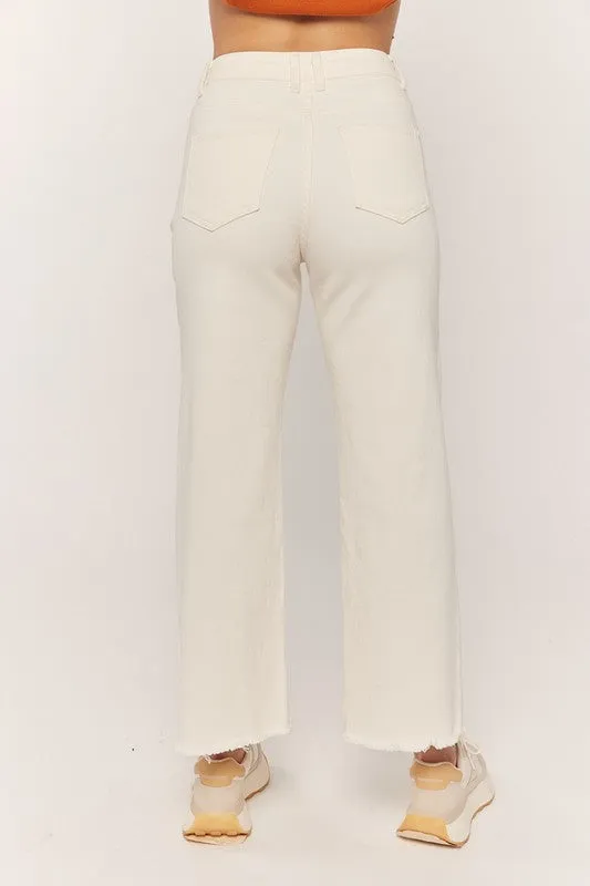 Teagan Cropped Wide Leg Jean