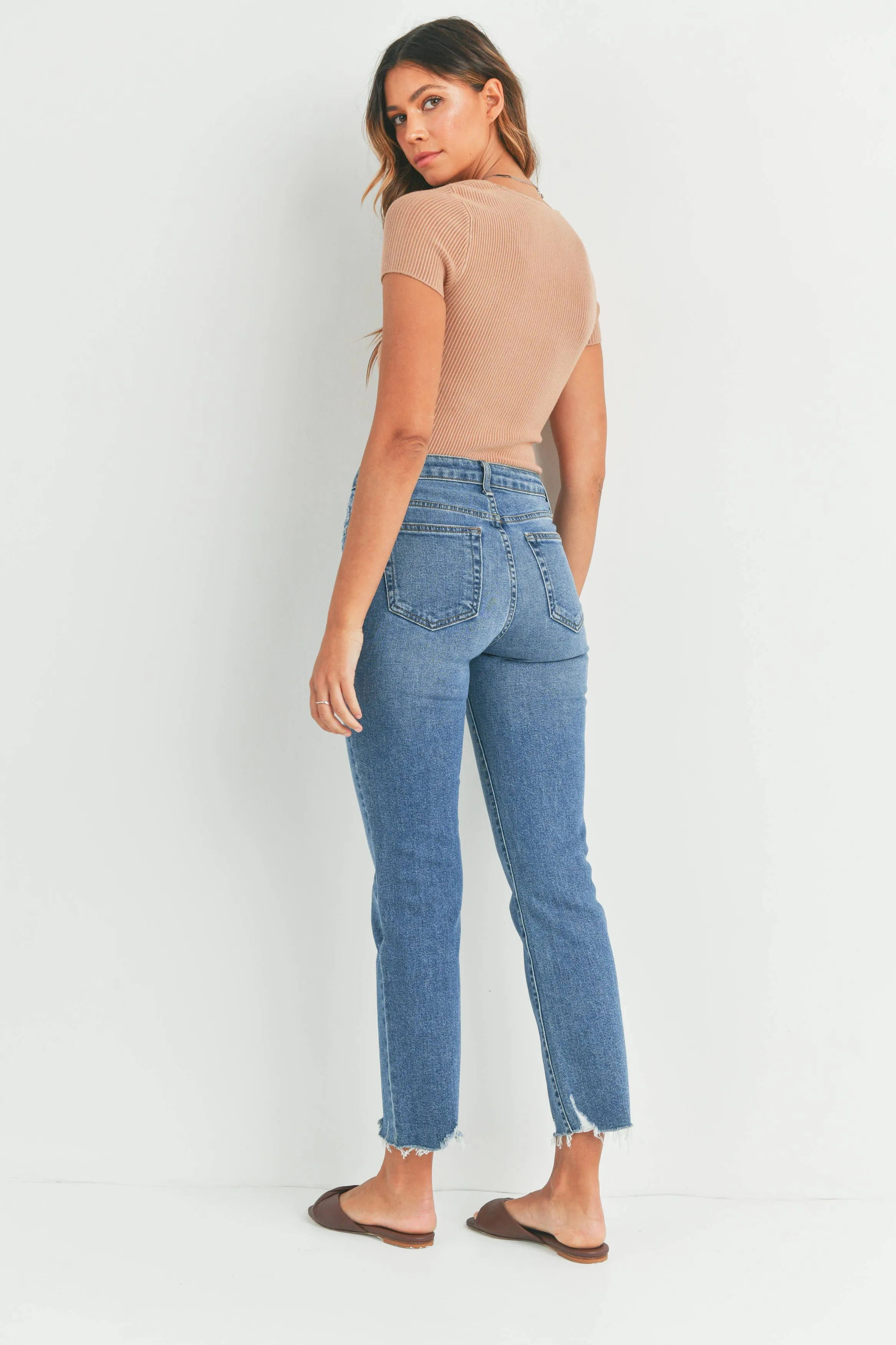 The High Rise Vintage Straight Jeans