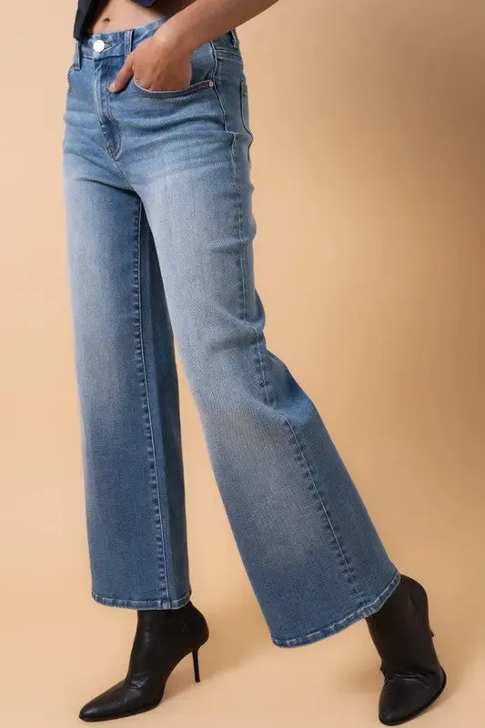 THE NOLLA HIGH RISE WIDE LEG JEANS