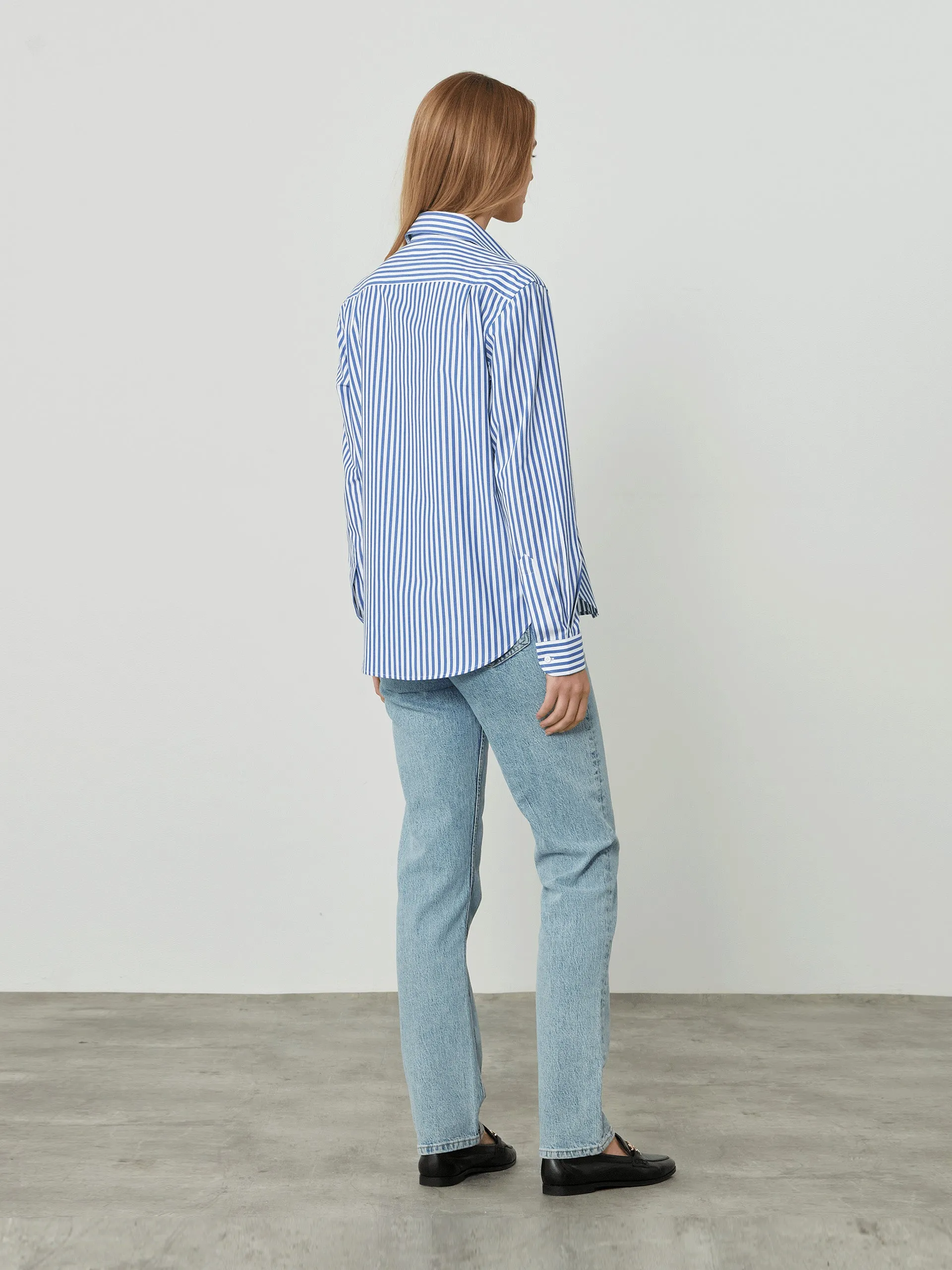 The Royal Blue Stripe fine poplin Classic shirt