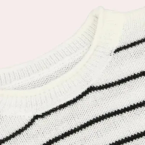 Trendiger urzula - gestreifter damenpullover aus hochwertiger strickware