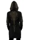 Tribal Print Hoodie in Black and Gold