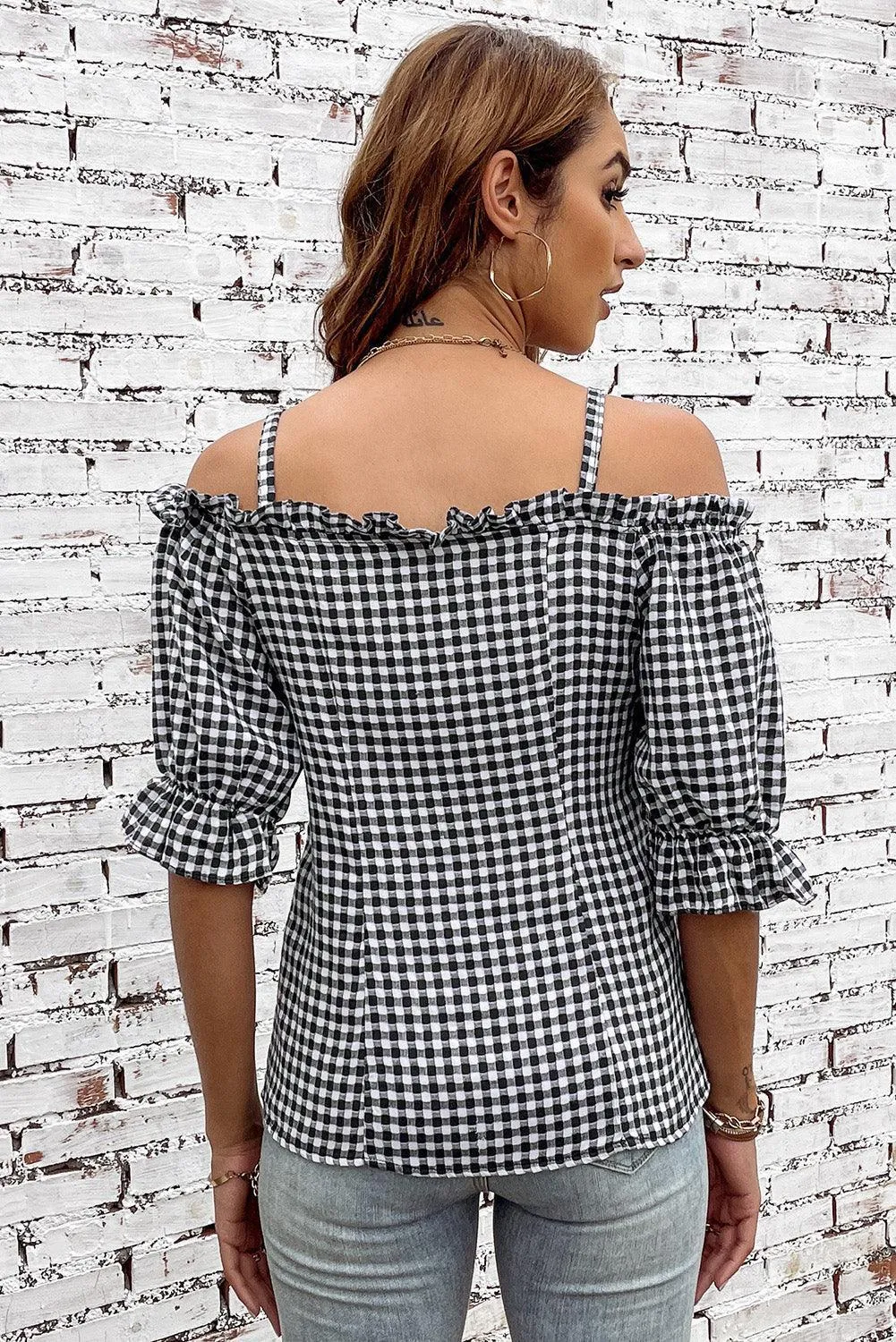 Versatile Chic Sweetheart Neck Cold Shoulder Top