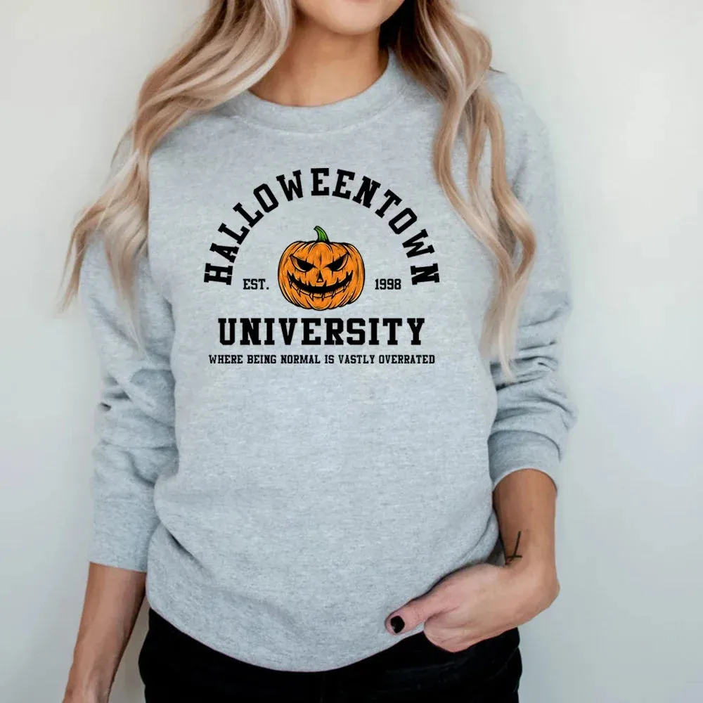 Vintage Halloween Sweatshirt Halloweentown Est 1998 Pullover Funny Fall Hoodies Pumpkin Autumn Sweatshirts