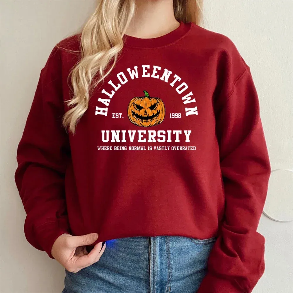 Vintage Halloween Sweatshirt Halloweentown Est 1998 Pullover Funny Fall Hoodies Pumpkin Autumn Sweatshirts