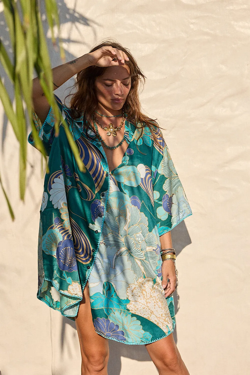 What I Did For Love Silk Satin Super Oversized Shirt