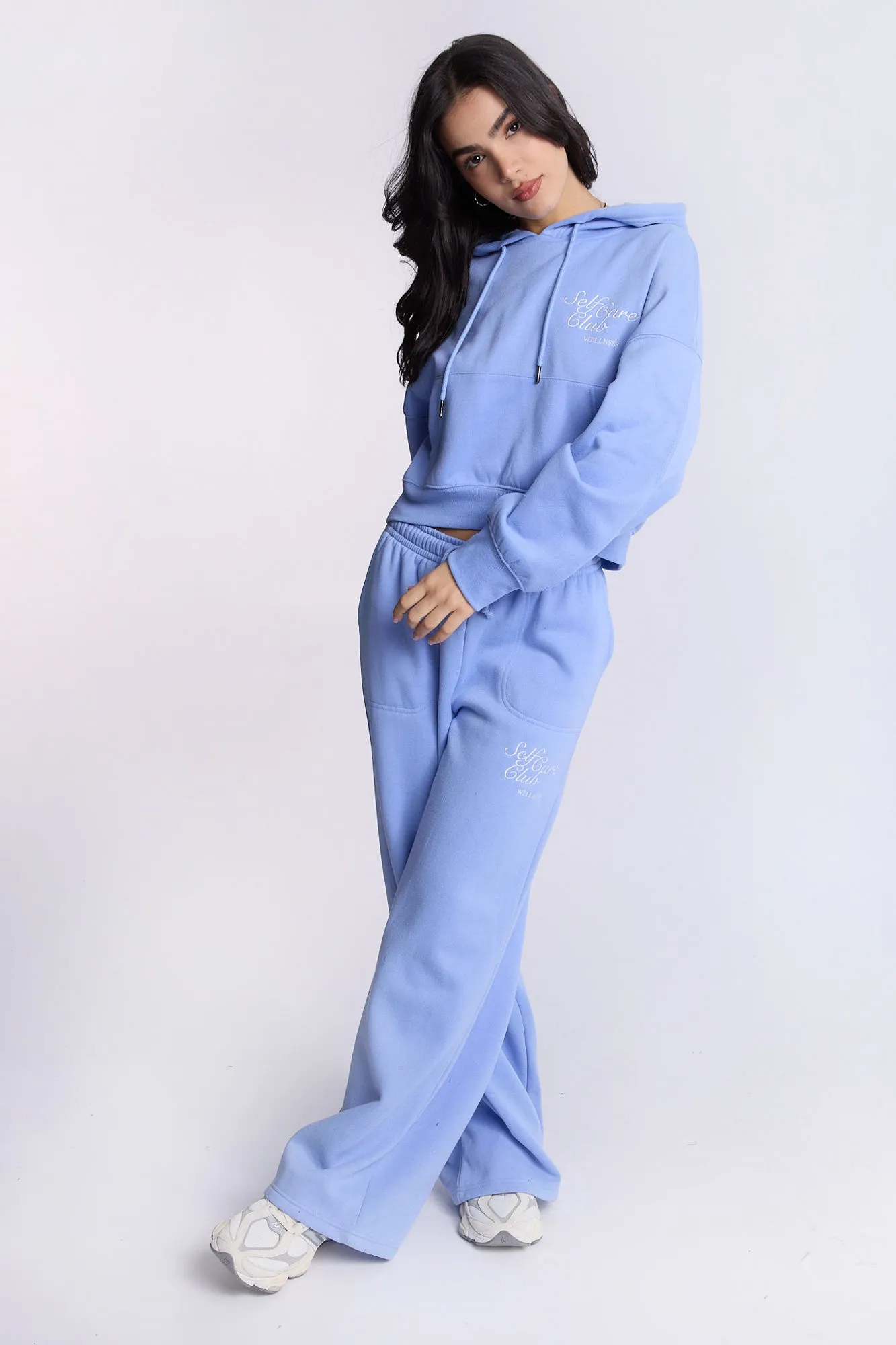 Wide Leg Baggy Fleece Pants
