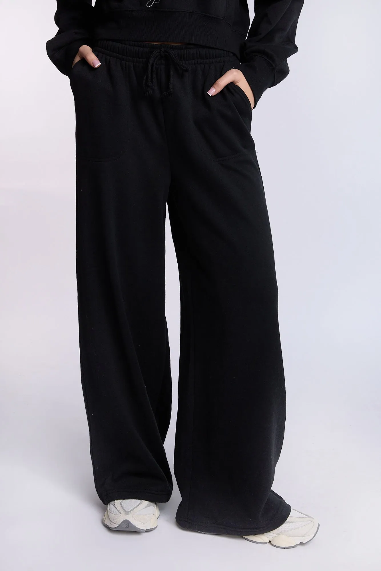 Wide Leg Baggy Fleece Pants