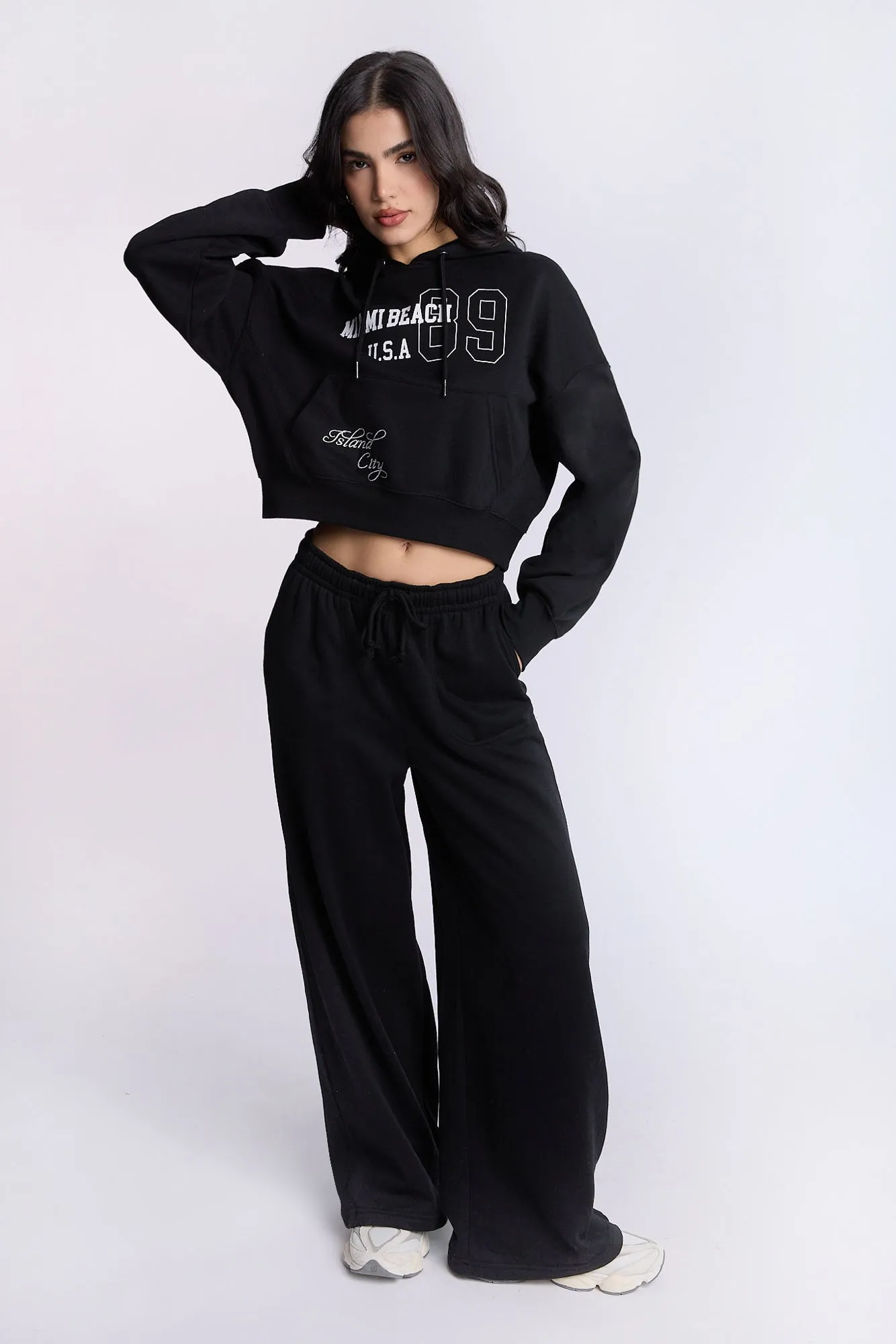 Wide Leg Baggy Fleece Pants