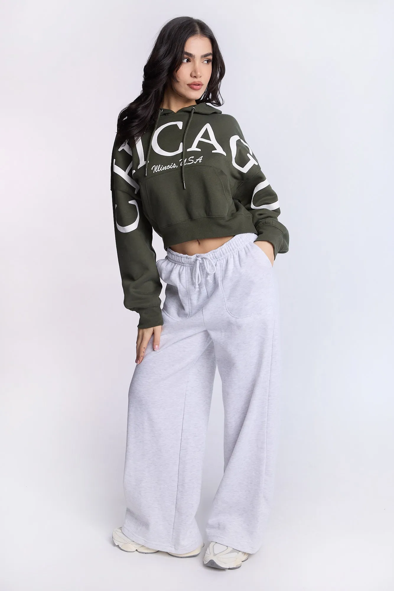 Wide Leg Baggy Fleece Pants