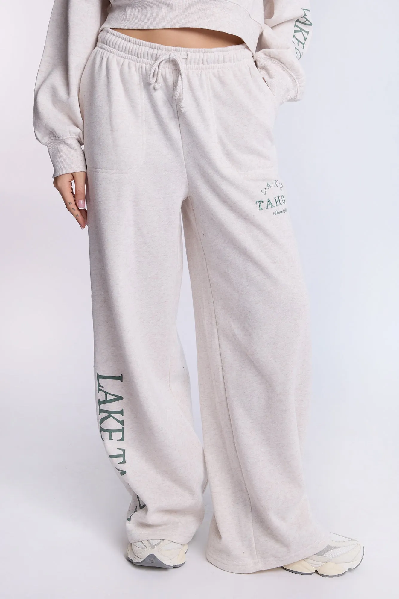 Wide Leg Baggy Fleece Pants