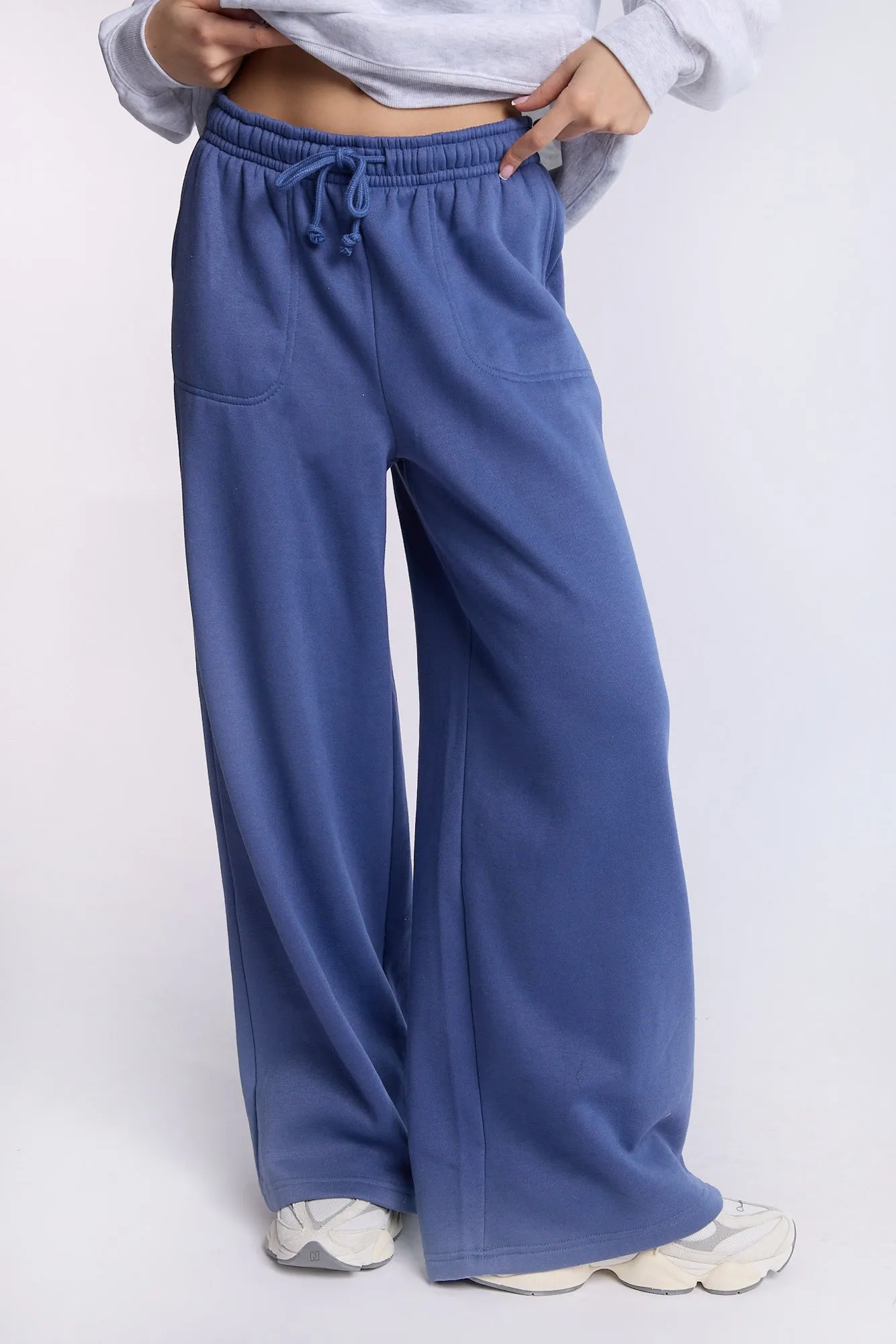 Wide Leg Baggy Fleece Pants