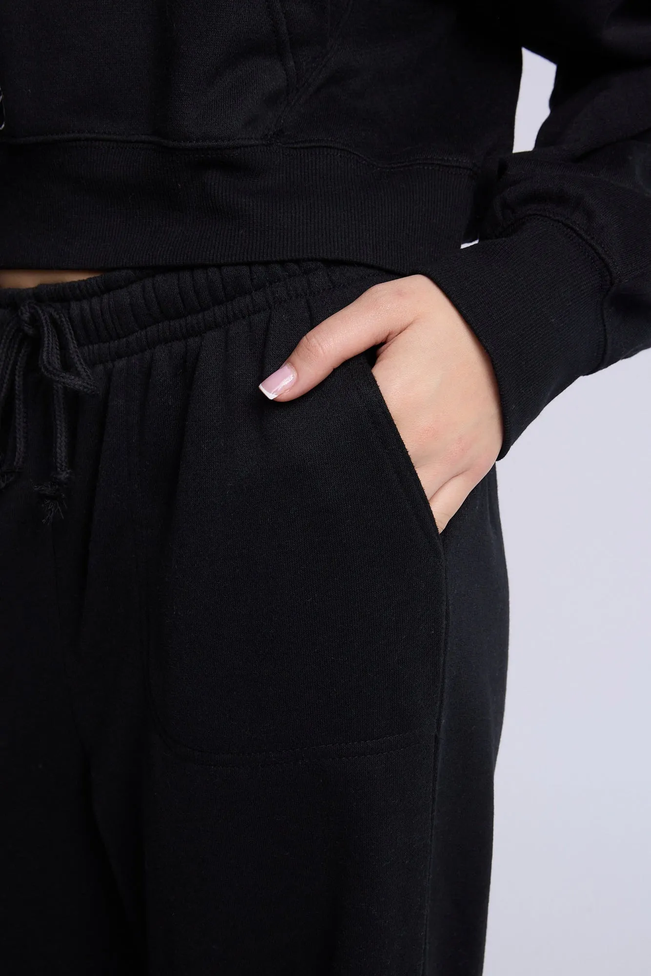 Wide Leg Baggy Fleece Pants