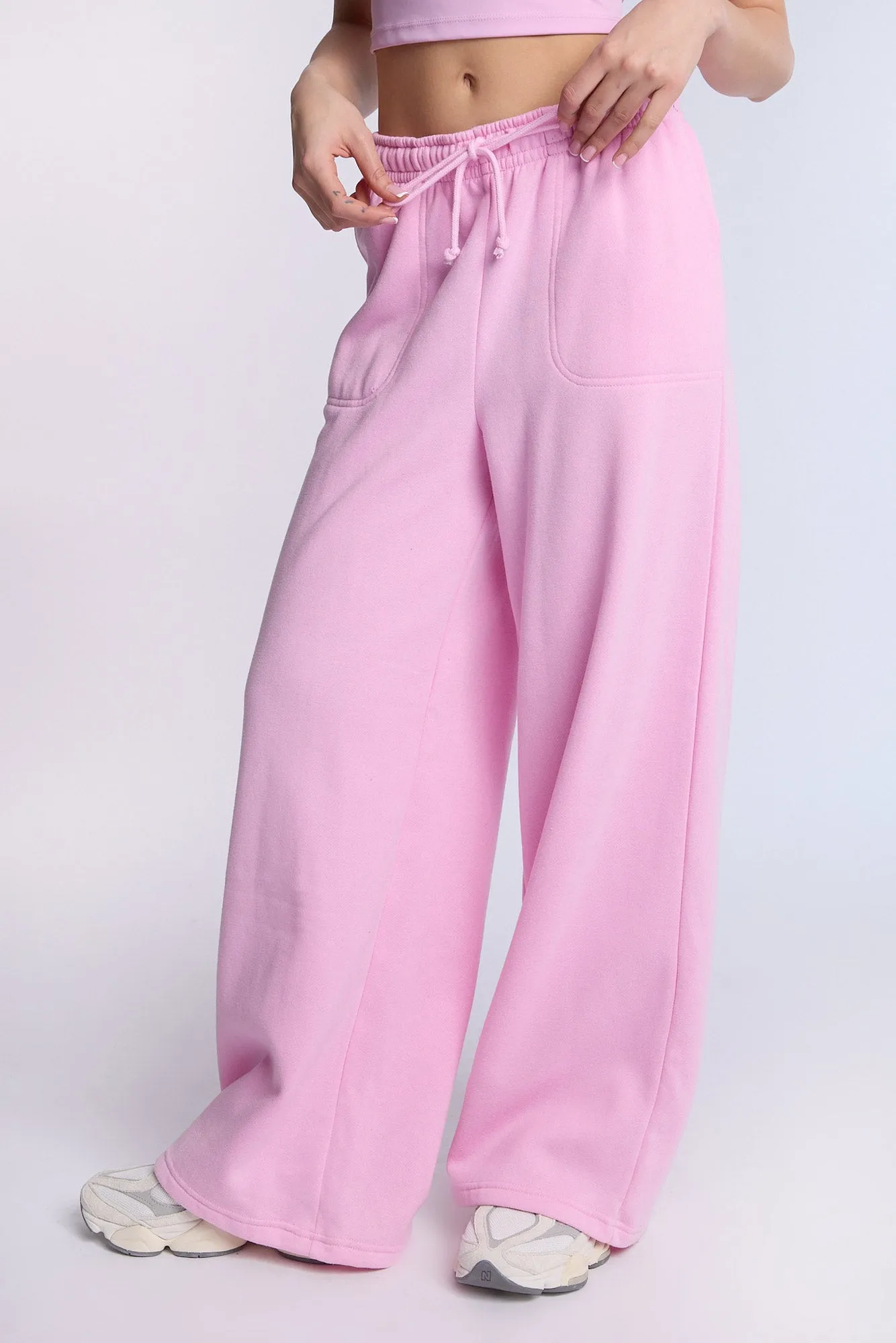 Wide Leg Baggy Fleece Pants