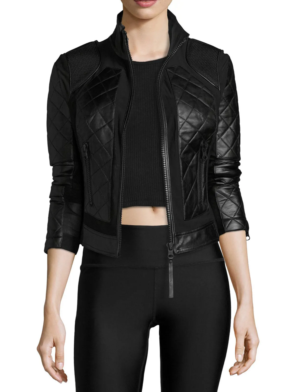Women Hot Moto Leather Jacket By TJS