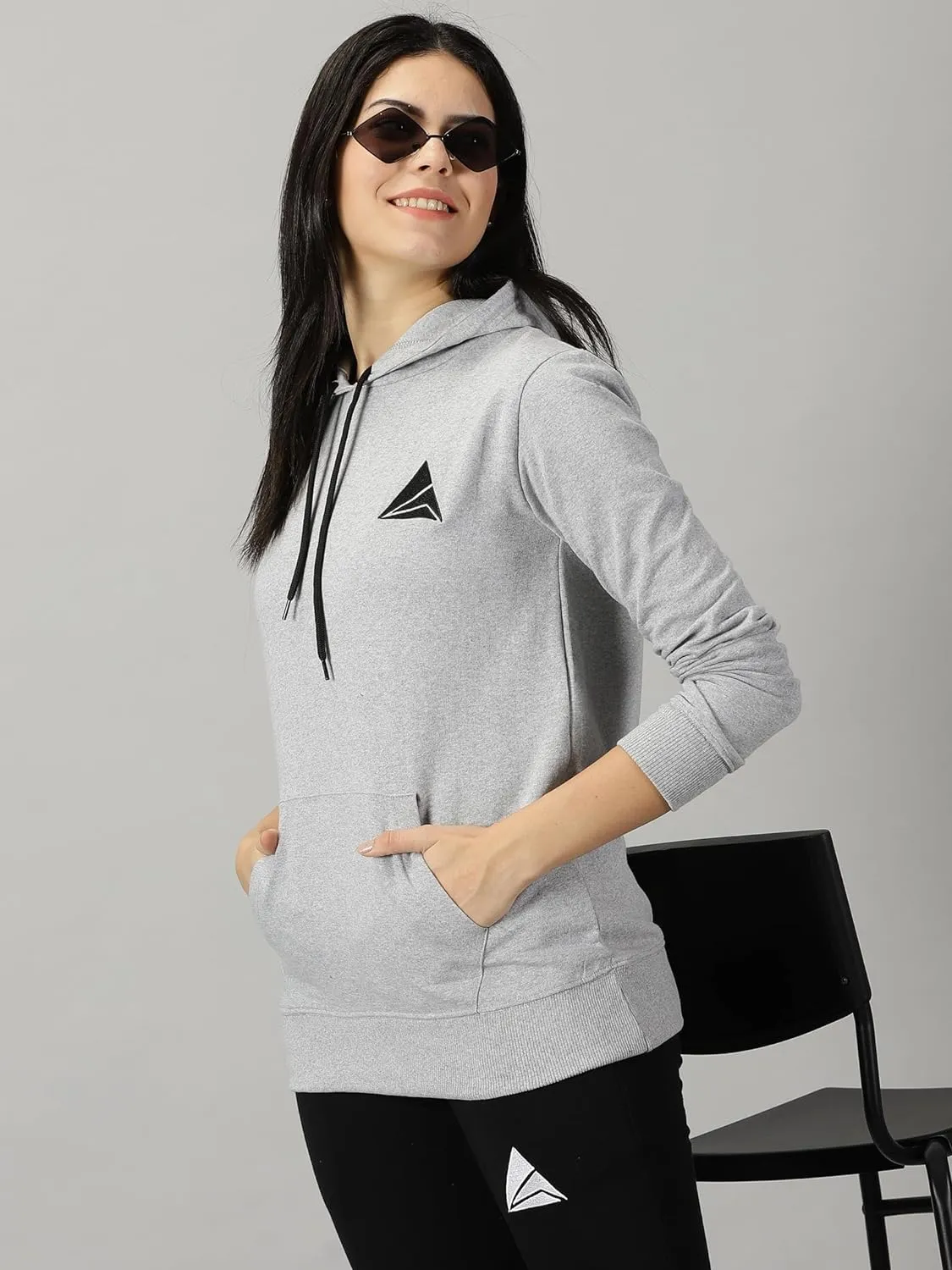 Women Logo Print Hoodie