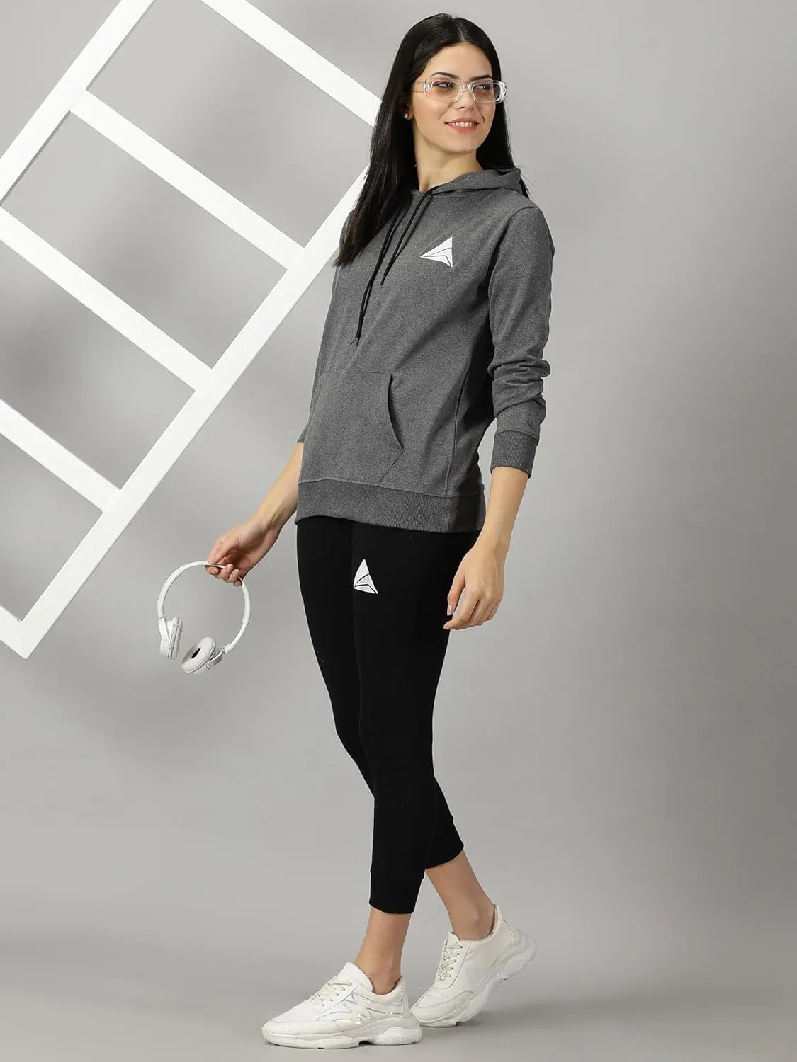 Women Logo Print Hoodie