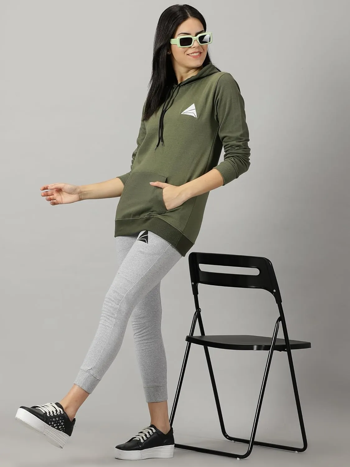 Women Logo Print Hoodie