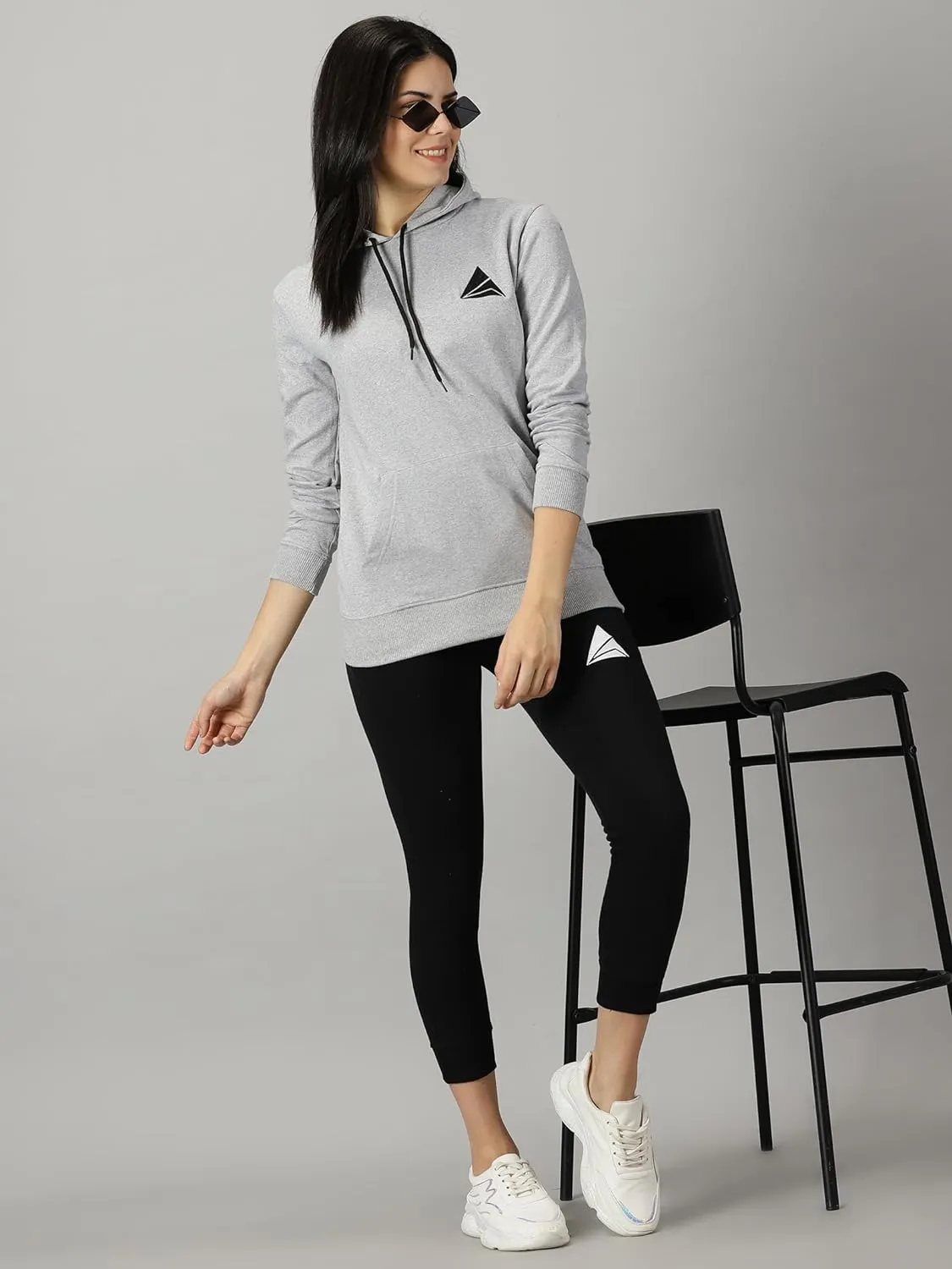 Women Logo Print Hoodie