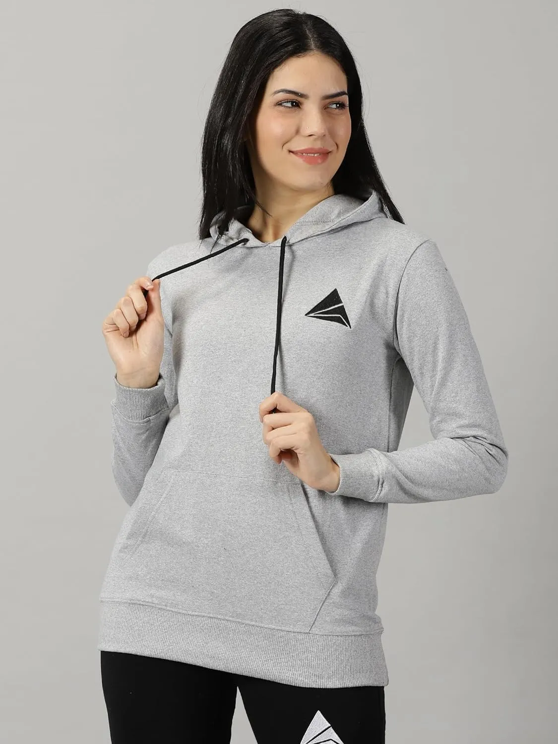 Women Logo Print Hoodie