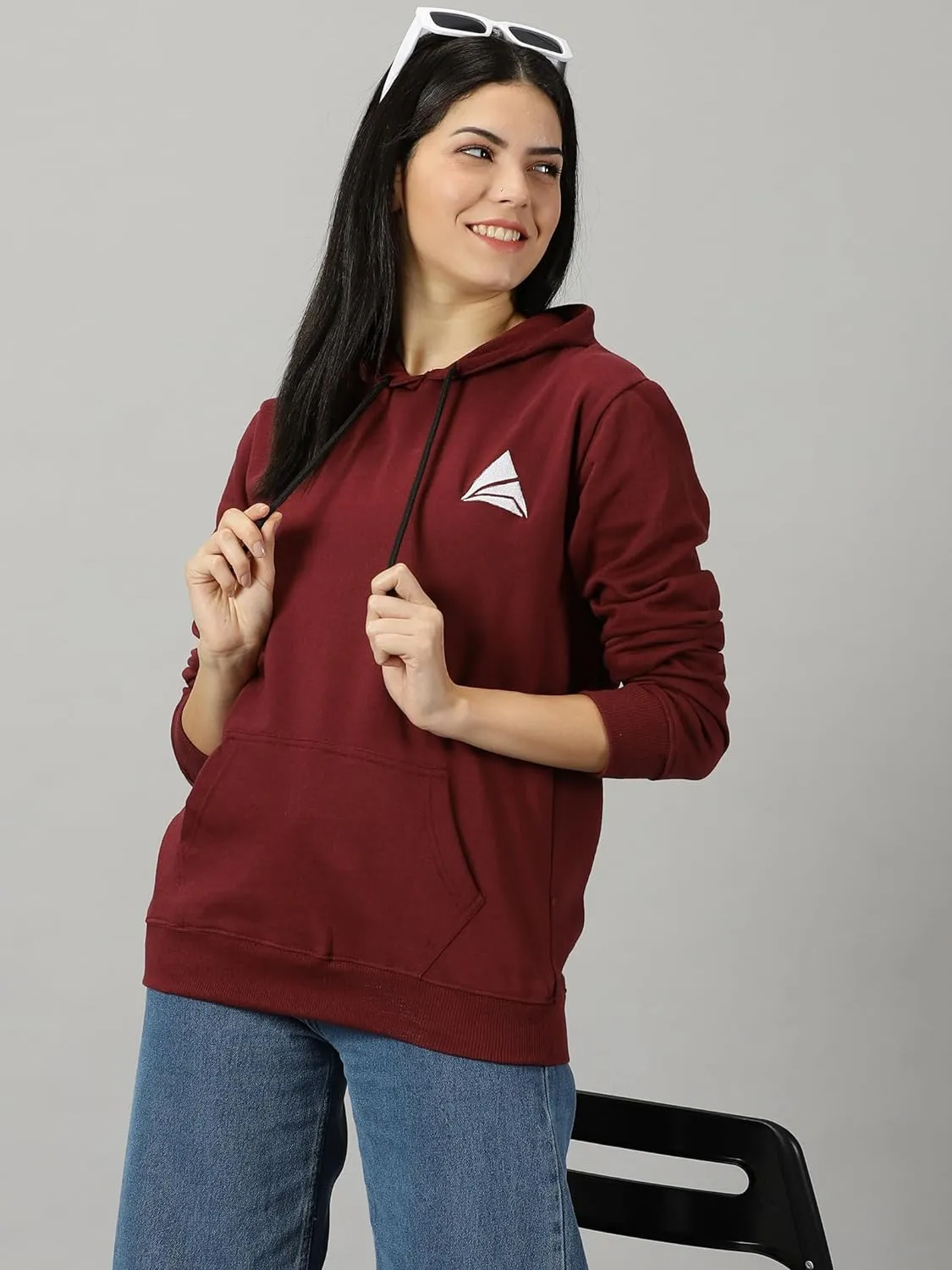 Women Logo Print Hoodie