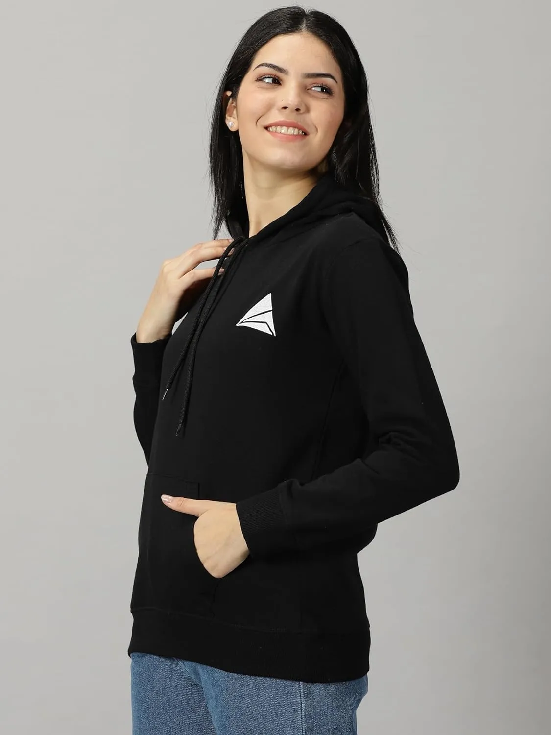 Women Logo Print Hoodie