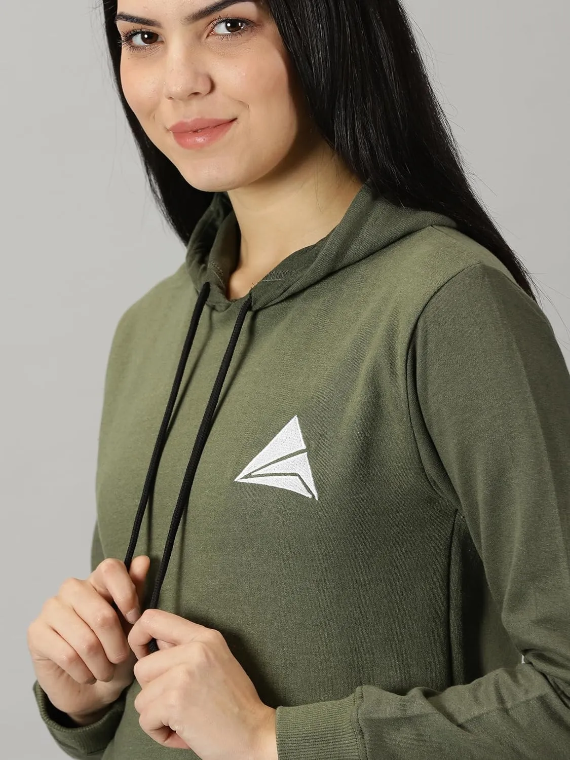 Women Logo Print Hoodie