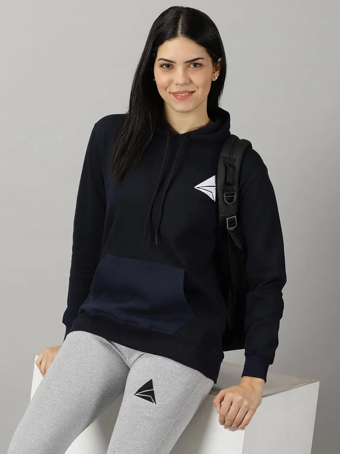 Women Logo Print Hoodie