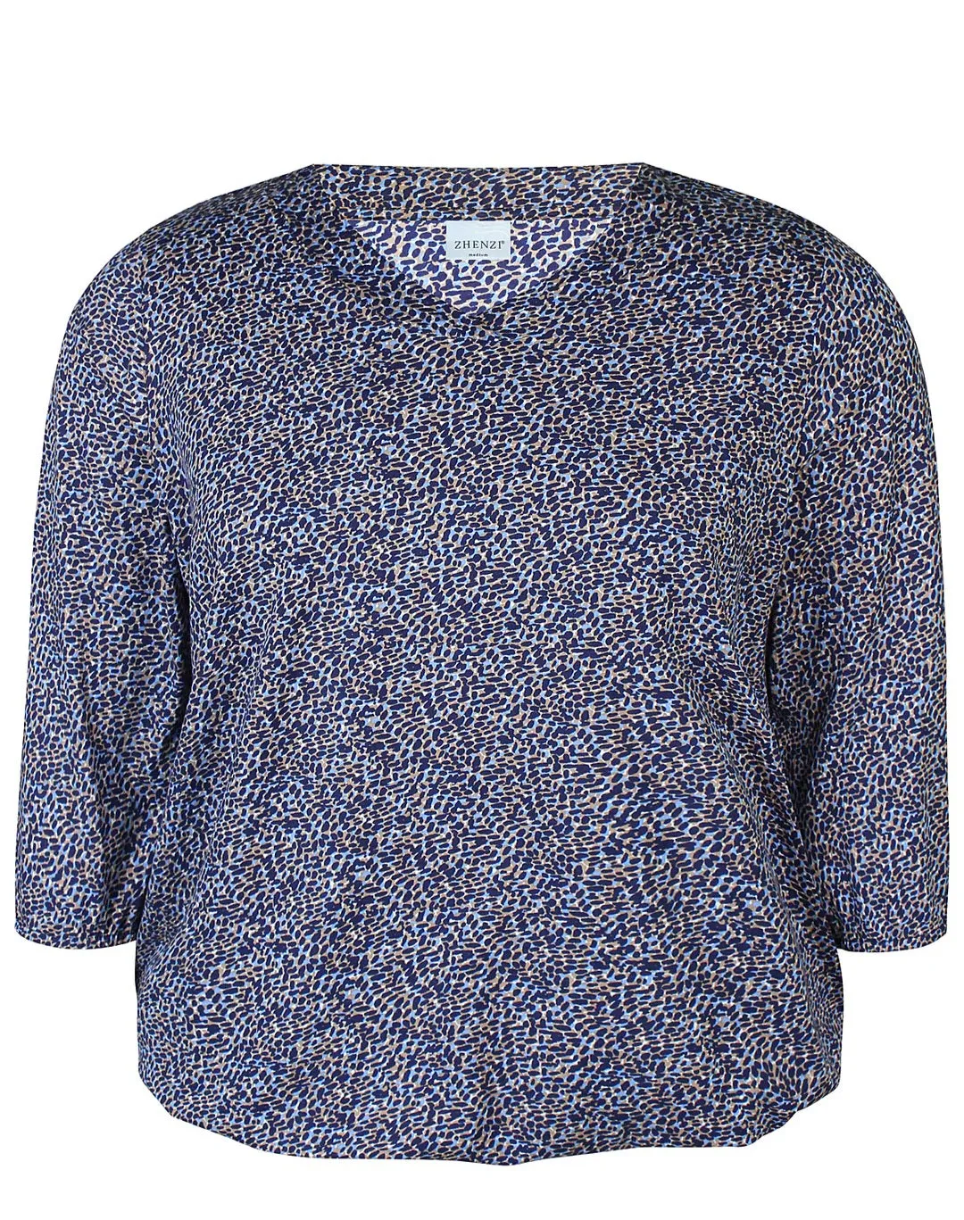 Zhenzi blue abstract print top